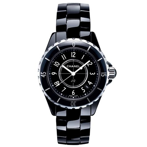 chanel black leather watch|chanel black watch ladies.